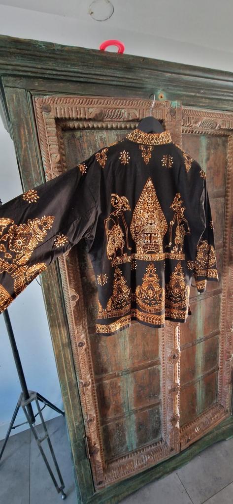 Vintage Batik Jasje -L/XL, Antiek en Kunst, Antiek | Kleding en Accessoires, Ophalen of Verzenden