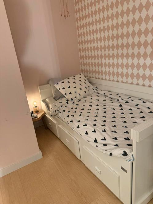 Coming Kids bedbank Rough wit 90x200 uitschuifbaar, Kinderen en Baby's, Kinderkamer | Bedden, Gebruikt, 180 cm of meer, 85 tot 100 cm