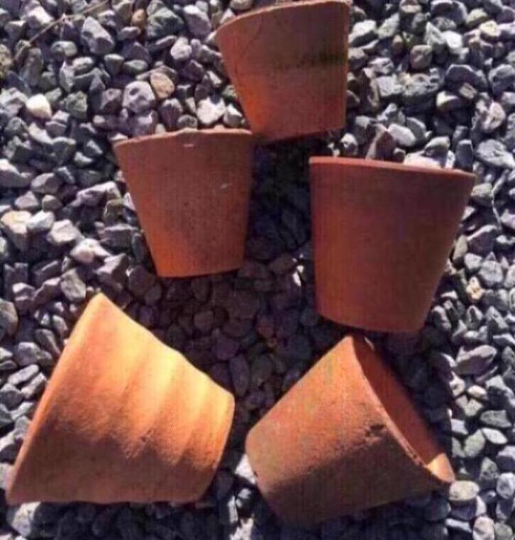 Oud Hollandse terracotta bloempotten kwaliteit authentiek, Tuin en Terras, Bloempotten, Zo goed als nieuw, Terracotta, Binnen