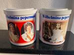 2 Blikken Wilhelmina Pepermunt, Verzamelen, Koninklijk Huis en Royalty, Ophalen of Verzenden, Zo goed als nieuw, Nederland, Overige typen