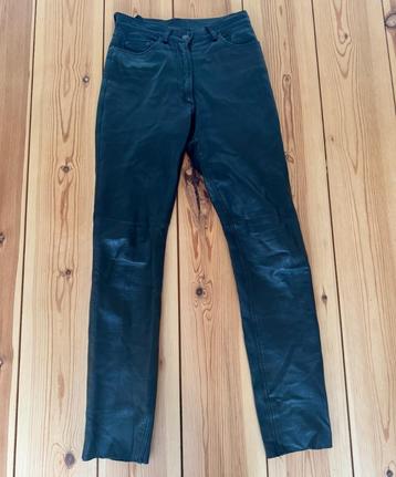 Vintage leren broek - Zwart Leer - maat 38 / Medium beschikbaar voor biedingen