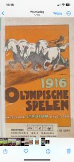Gezocht Programma Olympische wedstrijden uit Sept.1916, Boeken, Sportboeken, Gelezen, Ophalen