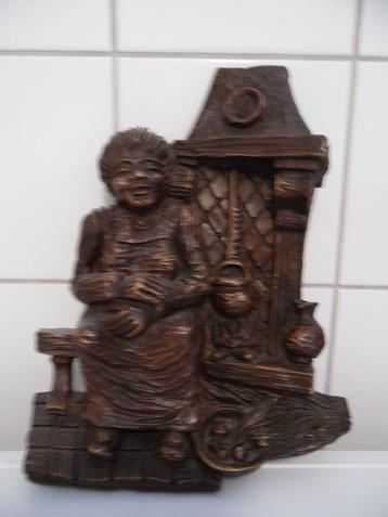 Wand decoratie / beeld,  steen,  Uniek exemplaar beschikbaar voor biedingen