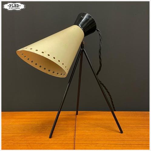 Josef Hůrka tripod tafellamp Napako Lamp, Huis en Inrichting, Lampen | Tafellampen, Gebruikt, Minder dan 50 cm, Metaal, Ophalen of Verzenden