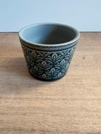 Mica Decorations blauw/groen bloempot met patroon, Rond, Binnen, Ophalen of Verzenden, Zo goed als nieuw