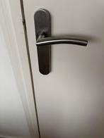 RVS deurklink Hera en Deurkrukset met losse roset, Ophalen of Verzenden, Gebruikt, Rvs, Klink of Kruk