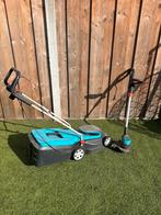 Grasmaaier + kantmaaier, Tuin en Terras, Grasmaaiers, Cirkelmaaier, Ophalen, Zo goed als nieuw, Elektrische grasmaaier