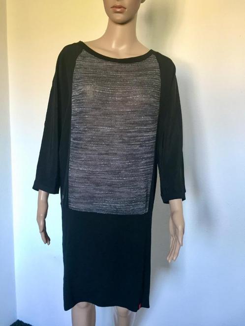 E300 EDC: maat L=42/44 jurk jurkje/tuniek/blouse zwart/grijs, Kleding | Dames, Jurken, Zo goed als nieuw, Maat 42/44 (L), Zwart