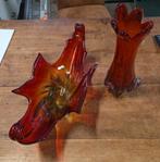 Vintage Murano glazen schaal en vaas, Ophalen