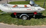 Suzumar DS390 met Honda 15pk en trailer (ook los tekoop), Watersport en Boten, Ophalen, Overige materialen, Gebruikt, Minder dan 70 pk