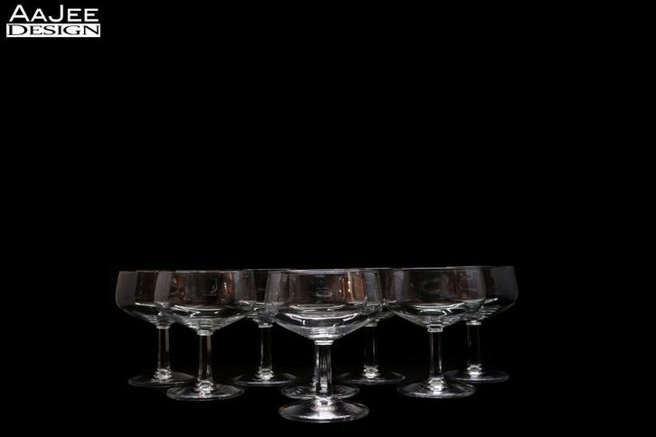 8 x Royal Leerdam - Aristo - Likeur coupe - A.D. Copier 1965, Verzamelen, Glas en Borrelglaasjes, Overige typen, Ophalen of Verzenden