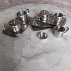 Roomstelletjes RVS ( suikerpotten, melkkannetjes, schaaltjes, Ophalen, Overige materialen, Overige typen, Zo goed als nieuw