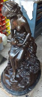 bronzen beeld -  diana godin van de jacht, Antiek en Kunst, Kunst | Beelden en Houtsnijwerken, Ophalen