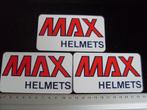 3x sticker max helmets logo helmen valhelmen motorrijden, Verzenden, Zo goed als nieuw, Merk