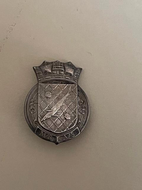 Zilveren penning A/S M/S Royal Navy mijnenveeg. 1940 - 1945., Postzegels en Munten, Penningen en Medailles, Zilver, Buitenland