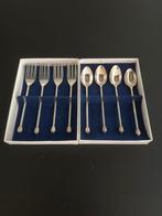 Verzilverd gekeurde gebaksvorkjes en lepeltjes (8 stuks), Ophalen of Verzenden