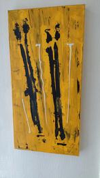Geel en Zwart Abstract Schilderij, Ophalen