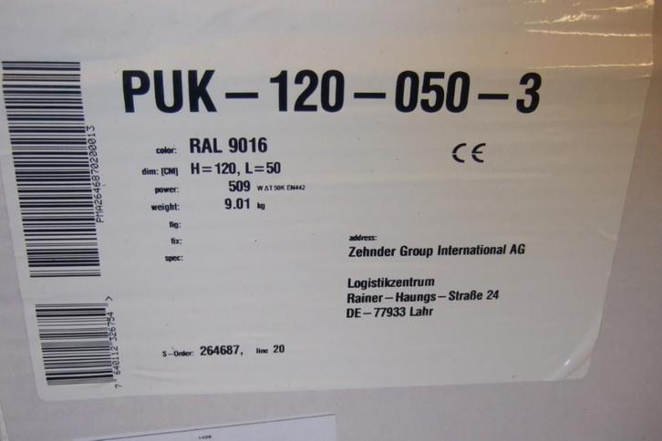 Designradiator Wit 1200 x 500, Hobby en Vrije tijd, Overige Hobby en Vrije tijd, Nieuw, Ophalen