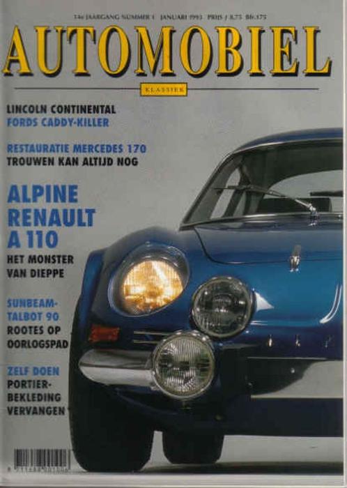 Automobiel 1 1993 : Alpine Renault A110 - Sunbeam Talbot 90, Boeken, Auto's | Folders en Tijdschriften, Gelezen, Algemeen, Ophalen of Verzenden