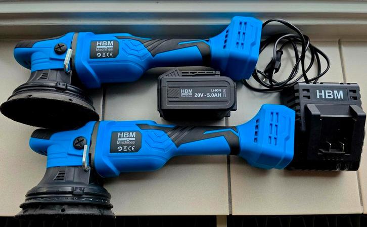 Z.G.A.N HBM 2X Polijstmachine op accu en snellader KOOPJE!!, Auto diversen, Onderhoudsmiddelen, Ophalen