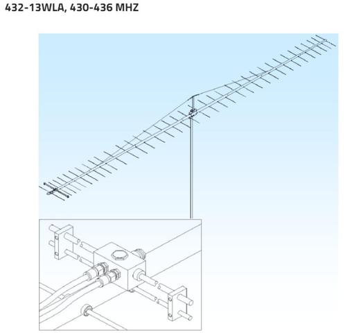 M2 432-13WLA 70cm yagi (4 stuks beschikbaar), Telecommunicatie, Antennes en Masten, Zo goed als nieuw, Antenne, Ophalen