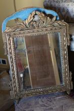 Antiek frans Provence spiegeltje bruidspiegel spiegel, Minder dan 100 cm, Minder dan 50 cm, Rechthoekig, Ophalen of Verzenden