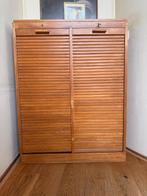 houten archiefkast met 2 roldeuren, Huis en Inrichting, Kasten | Roldeurkasten en Archiefkasten, Ophalen, Gebruikt, 100 tot 150 cm