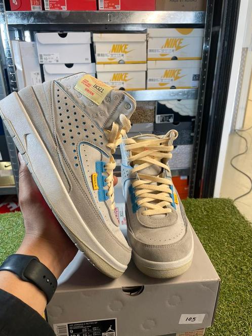 Jordan 2 Retro SP Union Grey Fog 42,5, Kleding | Heren, Schoenen, Zo goed als nieuw, Sneakers of Gympen, Overige kleuren, Ophalen of Verzenden