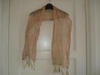 Sjaal goudkleurig met franje, Kleding | Dames, Mutsen, Sjaals en Handschoenen, Ophalen, Nieuw, Maat 42/44 (L), Sjaal