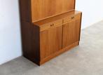 vintage buffetkast | wandkast | wandmeubel | jaren 60, Gebruikt, Ophalen of Verzenden, 25 tot 50 cm, Glas