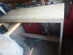 Bartafel plus 2x rieten stoelen 150cm breed bij 120cm hoog, 75 tot 150 cm, Overige typen, Ophalen of Verzenden, Zo goed als nieuw