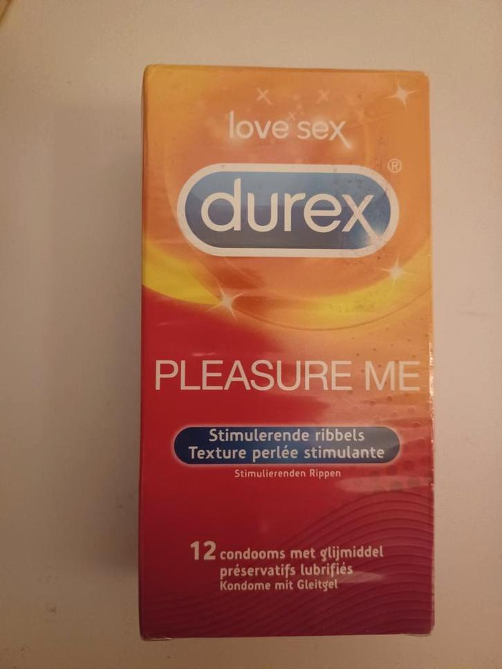 12 Durex Condooms met ribbels en glijmiddel. GRATIS speeltje, Sport en Fitness, Massageproducten, Nieuw, Overige typen, Ophalen of Verzenden