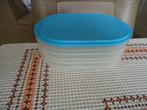 Tupperware vleeswaren schaaltjes stapel drie met turquoise, Huis en Inrichting, Keuken | Tupperware, Ophalen of Verzenden, Zo goed als nieuw