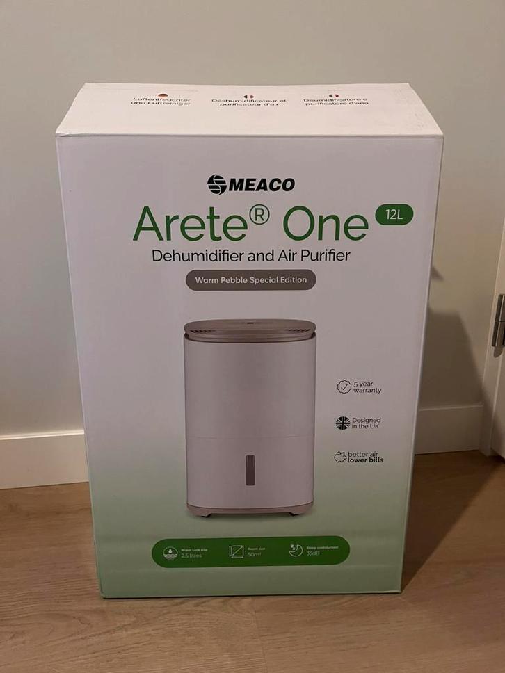 MeacoDry Arete One 20L (zgan - nieuwprijs €269), Witgoed en Apparatuur, Luchtbehandelingsapparatuur, Zo goed als nieuw, Luchtontvochter