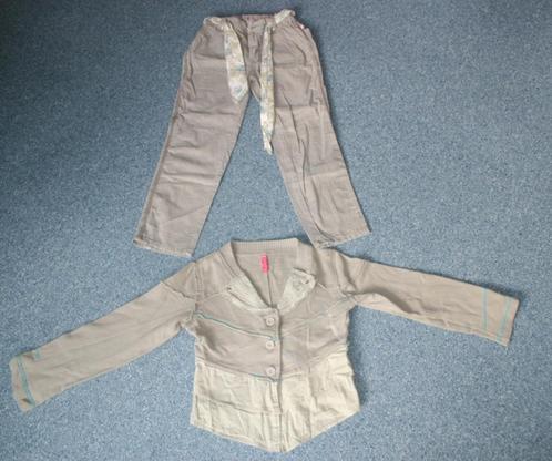 Leuk beige Didi set, broek en vest, mt 12, ZGAN, Kinderen en Baby's, Kinderkleding | Maat 146, Zo goed als nieuw, Meisje, Setje