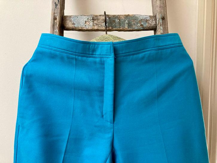 Vintage Audrey Heburn broek Sandro Paris ijsblauw mt 38, Kleding | Dames, Broeken en Pantalons, Zo goed als nieuw, Maat 38/40 (M)