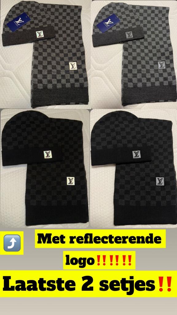 Louis Vuitton Sjaal en Muts Set, Ophalen of Verzenden, Nieuw