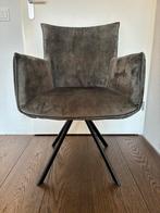Eetkamerstoel in Groen Velvet + draaipoot per stuk, Ophalen, Overige kleuren, Zo goed als nieuw, Stof