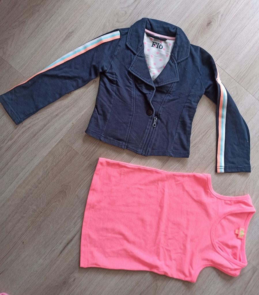 Flo jasje en roze topje maat 116, Gebruikt, Meisje, Ophalen of Verzenden, Setje
