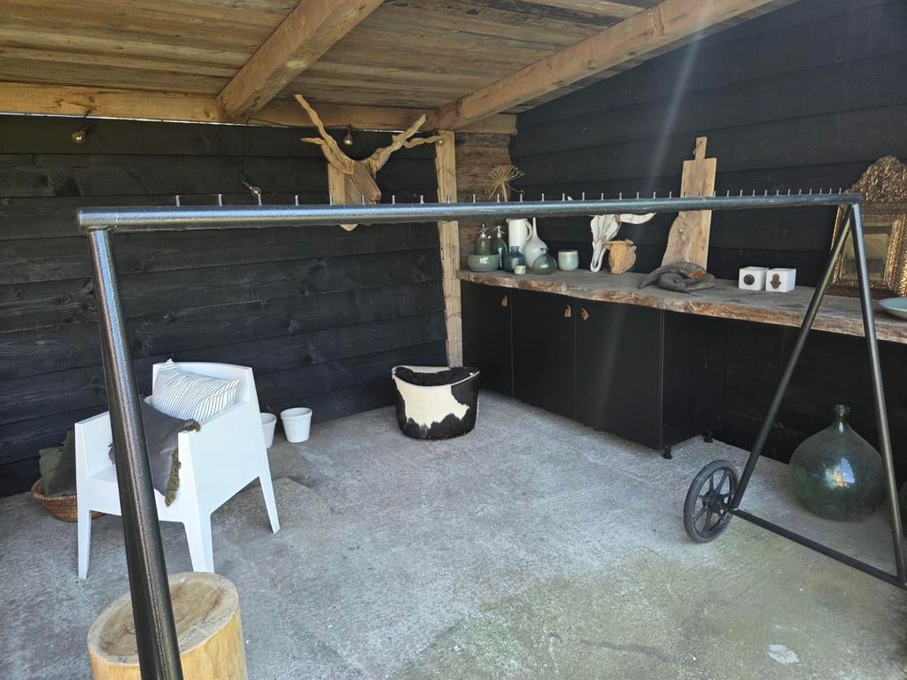 Kleding garderobe rek, Ophalen, Metaal, Wandkapstok, Minder dan 100 cm