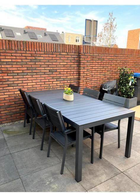 Bellagio Fidenza dining tuinset 7-delig, Tuin en Terras, Tuintafels, Gebruikt, Rechthoekig, Aluminium, Ophalen