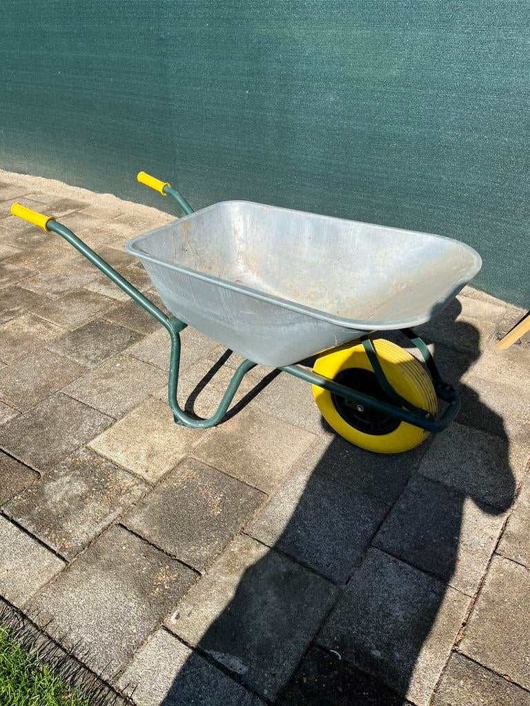 Kruiwagen met spec geel wiel, Ophalen of Verzenden, Zo goed als nieuw