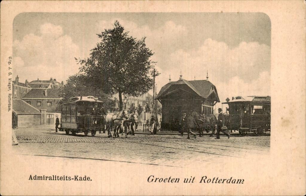 Rotterdam - Admiraliteits-Kade - Tramhalte, Ophalen of Verzenden, Voor 1920, Ongelopen, Zuid-Holland