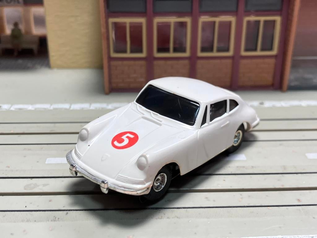 Faller AMS Porsche 911 type 3 #5 wit met B4 motor, Ophalen of Verzenden, Zo goed als nieuw, Elektrisch, Overige merken