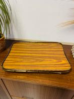 Prachtig Vintage Houten Dienblad Gouden Rand mid century, Huis en Inrichting, Woonaccessoires | Dienbladen, Ophalen of Verzenden
