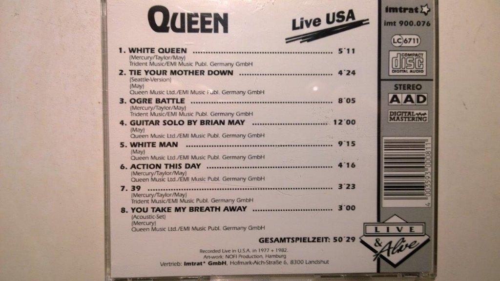 Queen - Live USA Volume 1, Ophalen of Verzenden, Zo goed als nieuw, Poprock