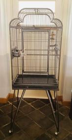 Vogelkooi prima gepoedercoat metaal groot degelijk antraciet, Ophalen, Gebruikt, Metaal, Vogelkooi