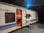 Super nette Hobby De luxe 560 MET KINDERKAMER EN AIRCO!, Dwarsbed, Rondzit, Hobby, Schokbreker