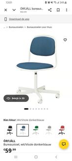 Bureaustoel orfjall örfjäll in wit en blauw. Bijna nieuw, Ophalen, Zo goed als nieuw, Blauw