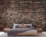 Fotobehang / Behang - Bakstenen - Industriële Stenen Muur, Bruin, Verzenden, Minder dan 10 m², Info@fotobehangkoning.nl